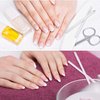 Maitys 10 Pieces Nail Whitening Pencil 2-in-1 White Nail Pencil DIY Nail Design Manicure with Cuticle Pusher