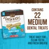 Merrick Fresh Kisses Dog Dental Chews For Medium Breeds, Grain Free Dog Treats Infused with Real Mint - (4) 22 ct. Boxes
