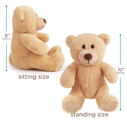 BenBen Teddy Bear Stuffed Animals, 8 inch Teddy Bear Bulk, 2 Pack Baby Bear Plush Toy for Baby Shower Decoration, Gift for Boys Girls, Girlfriend, Birthday