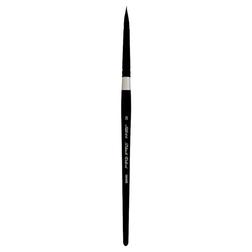 Silver Brush Limited 3000S8 Black Velvet Round Brush for Watercolor, Size 8, Short Handle