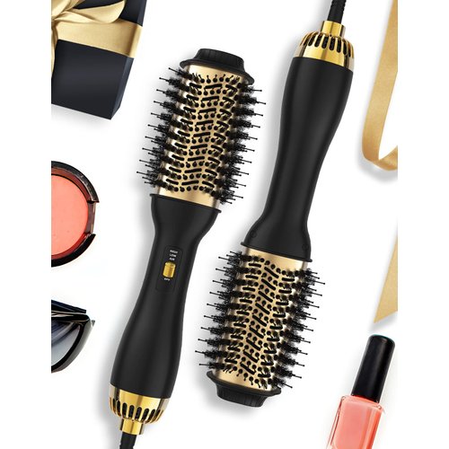 LANDOT Hair Blow Dryer Brush and Volumizer, One-Step Hot Air Brush for Drying, Straightening, Vol...