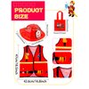 Flotory 9 Pcs Kids Fireman Costumes Include 3 Firefighter Vests 3 Fireman Helmets 3 Firefighter Tote Bag Firefighter Dress Up Set for Boys Girls Birthday Halloween Pretend