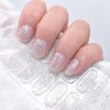 LIFOOST Full Cured Gel Nail Strips Glitter Gel Nail Polish Stickers 20 Extra-Long Gel Manicure Strips (glitter1)
