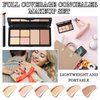 6 Colors Correcting Concealer Cream Contour Palette,Long Lasting Concealer Cream Makeup Palettes with Concealer Brush,Multi-purpose Contouring Liquid Foundation Makeup Kit