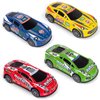 Car Toys for 3 4 5 6 Year Old Boys Girls Gifts, 7 Inch Friction Powered Push and Go Pull Back Alloy Race Trucks Cars Toys for Kids Toddlers Preschool Birthday Gifts - 4Pack