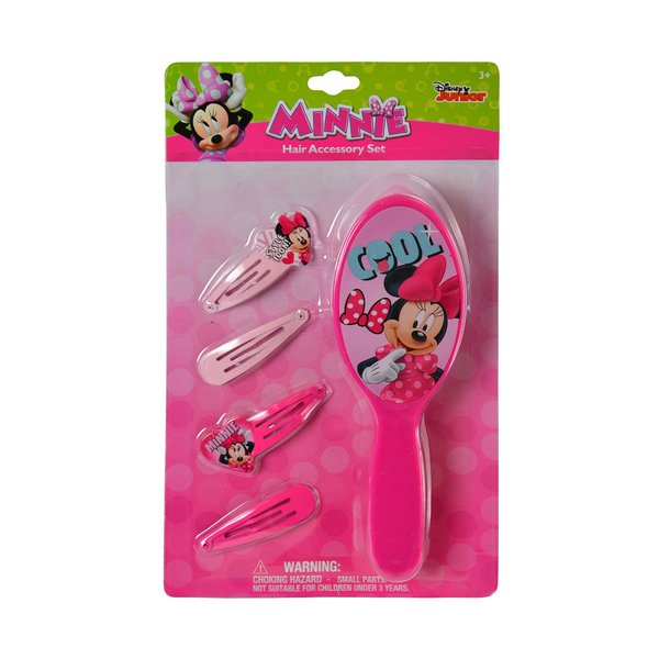 Minnie Mouse Bowtique Hair Brush & Barrettess Accessory Set