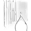 BLATOWN 7pc Ingrown Toenail Removal Kit, Ingrown Toenail File and Lifters, Professional Surgical Stainless Ingrown Toenail Tool Pedicure Tool Kit Under Nail Cleaner for Ingrown Toenail