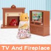 Dollhouse Furniture Set for Kids Toys Miniature Doll House Accessories Pretend Play Toys for Boys Girls & Toddlers Age 3+ with Living Room