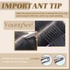 YoungSee Itip Human Hair Extensions Black 20Inch I Tips Hair Extensions Real Human Hair Black I Tip Extensions Jet Black I-Tip Hair Extensions Real Human Hair Natural Pre Bonded Hair 1g/s 50g
