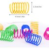 ISMARTEN 120 Pack Cat Spring Toy, Colorful Interactive Cat Toy Plastic Coil Springs Cat Toy for Swatting, Biting, Hunting Kitten Toys