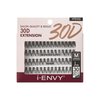 i-ENVY 30D Extension Cluster Individual Lashes, Easy to Apply, Flat Tapered-End Root, Pre-fanned Volume Lashes, J Curl with Soft Fiber, Quick Application for Salon Quality & Result (Medium-56Clusters)