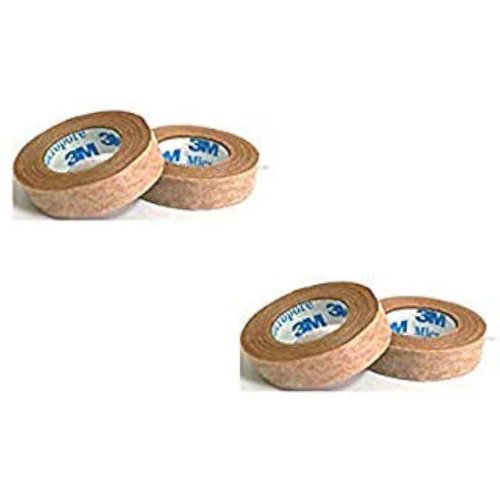 3M Micropore Tan Surgical Tape 0.5" Wide -2 Rolls (2 Pack)
