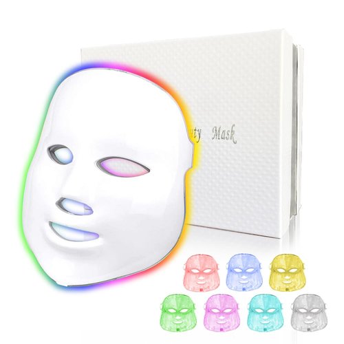 Led Face Mask Light, Red Light Therap for Face, 7-1 Colors LED Facial Skin Care Mask,Used at Home