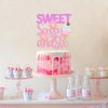 JOYMEMO Sweet Sassy and Six Birthday Decorations Girl, Pink Sweet Six Birthday Party Supplies with Donut Ice Cream 6th Birthday Cake Topper, Birthday Girl Sash, Happy Birthday Banner, Tinsel Curtain