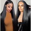 SUNKASA 30 Inch Straight Lace Front Wigs Human Hair 200% Density 13x4 HD Transparent Lace Front Wigs for Black Women Glueless Lace Frontal Wig Human Hair Pre Plucked With Baby Hair Natural Black