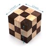 BSIRI Snake Puzzle Cube Classic Games (M Size) - 3D Mind Puzzles for Adults in Hand with Wooden Cube Designs of Magic Game for Educational Brain Games for Kids to Challenges Brain Teasers Puzzles Kids