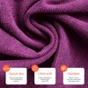 TASALON Microfiber Hair Towel - 10 Pack - Salon Towels - Quick Dry Microfiber Towels - 29 x 16 Inches Ultra-Soft Microfiber Towel for Hair, Facial Towels with Soft Absorbant -Purple