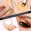 Vodisa Colorful Eyeshadow Palette Matte Shimmer High Pigmented Eyeshadow Pallet 15 Colors Professional Nudes Warm Natural Long Lasting Waterproof Eye Shadow with Make Up Brushes Set (Brown)