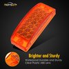 Partsam 2pcs 6" Rectangle Amber 21LED Marker Light Turn Signal 6x2 Rectangular Clearance Lights for Trailer Truck RV Camper Motorhome Golf Cart