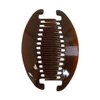 Brown 6.5 Inch Banana Clip Hair Clincher Interlocking Two Sides Hair Comb