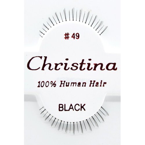 6 packs #49 Christina 100% Human Hair Fake Eyelashes