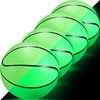 Skylety Hicarer 4 Pieces Glow in The Dark Mini Basketball for Mini Basketball Midnight Mini Indoor Basketball Small Basketball Toy Mini Cute Bouncy Ball for Kids, Adult(6.3 Inches)