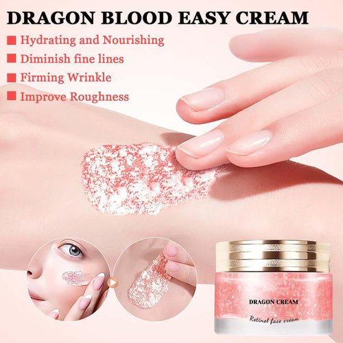 2PCS Dragons Blood Easy Cream, Retinol Placenta Dragon Blood Face Cream, Firm Anti Wrinkle Cream for Women, Moisturizer Nourishing Rejuvenating Cream