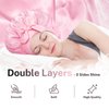 BONNET QUEEN Silk Bonnet for Sleeping Women Hair Bonnet Double Layer Satin Bonnet Tie Bonnet Sleep Satin Hair Wrap Night Cap for Curly Hair Pink