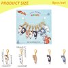NBEADS 8 Pcs Cat Stitch Markers, Alloy Enamel Crochet Stitch Marker Charms Locking Stitch Marker with Lobster Claw Clasps for Knitting Weaving Sewing Accessories Quilting Jewelry Making