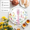 KFJBPB 72 Pcs Wildflower Paper Plates and Napkins Party Supplies, Floral Party Plates and Napkins Tableware Set for Spring Summer Picnic Wedding Birthday Baby Shower Tea Party Decorations Serves 24