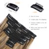 6Pcs Hair Extensions Clip Ins Clip In Hair Extensions Honey Blonde Mixed Light Brown 20 Inch Long Wavy Synthetic Hair Extensions Double Weft Hair Extension (6Pcs,20Inch,22H10#)
