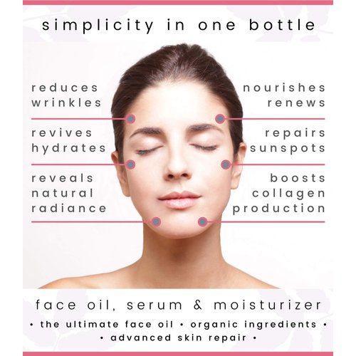 SOCO Botanicals Face Oil Serum - Anti Aging Organic Elixir for Face and Eyes with Sea Buckthorn, Argan, Rosehip & CoQ10, Neroli & Immortelle Essential Oil Blend