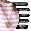 MIA·MIA Medical Alert Necklace For Women Elegant Stainless Steel & Crystals Medic Emergency ID Awareness Jewelry With Engraved Info for diabetes, allergy, epilepsy & other conditions