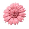 AeraVida Pink Sunflower Genuine Leather 2-in-1 Floral Pin or Hair Clip | Flower Hair Clips | Sunflower Hair Clips | Small Hair Clip | Hair Pin Brooch | Hair Pin Accessories