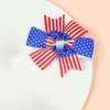 Doneace 4th of July Hair Bows Clips for Kids Girls American Flag Hair Bow Hair Clips Patriotic Stars and Stripes Hairpins Hand-Made Grosgrain Ribbon Hair Bows Alligator Clips for Independence Day 2Pcs