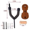 Violin Wall Mount Violin Hanger with Bow Hook Home & Studio Rosewood Violin/Viola Stand (Rosewood MA-R5)1