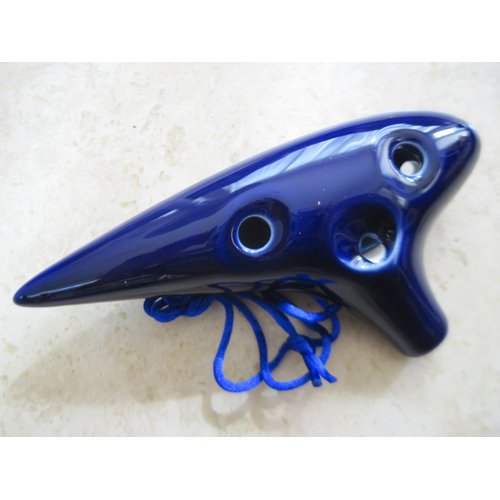 Utopia Ceramic Ocarina Dark Blue Soprano G Key High temperature Kiln Treated good Hardness Endurability