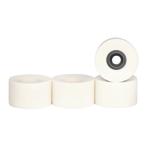 Teak Tuning Apex 71D Urethane Fingerboard Wheels - Cruiser Style, Bowl Shaped, 8.7mm Diameter - ABEC-9 Stealth Bearings - Made in The USA - Cream Colorway