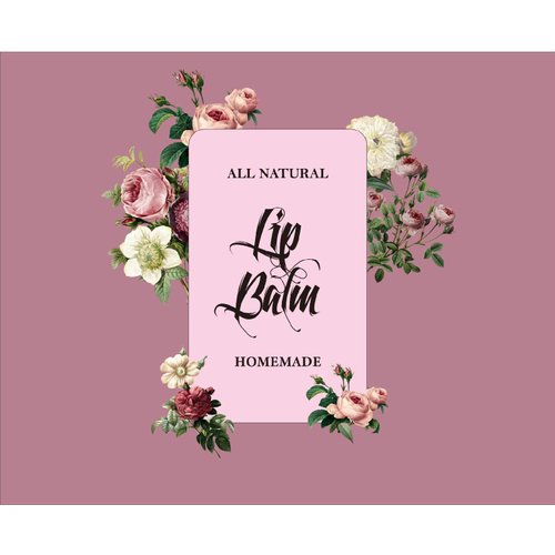 ZZYBIA Homemade Skincare Products Adhesive Labels Stickers for Lip Balm Container Tubes 20pcs (Victorian Rose)