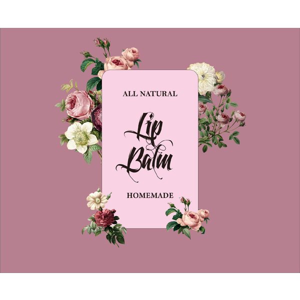 ZZYBIA Homemade Skincare Products Adhesive Labels Stickers for Lip Balm Container Tubes 20pcs (Victorian Rose)