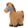 Fisher-Price Replacement Part for Collectible Little People Barnyard Farm Dollhouse Playset CBG45 - Replacement Brown Horse with Brown Mane and Tail Figure Wearing a Blue Halter