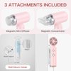 Webeauty Hair Dryer, [Super Mini] Ionic High-Speed Blow Dryer 110V Travel 200 Million Negative Ions, 110,000RPM Brushless Motor for Home Salon Fast Drying Portable Lightweight, Pink