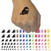 Cute Weird Duck Billed Platypus Temporary Tattoo Water Resistant Fake Body Art Set Collection - Dark Green (One Sheet)