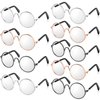 9 Pairs Doll Glasses Metal Wire Rim Clear Lens Eyewear Fabric Doll Dress Up Eyeglasses Mini Dolls Costume Accessories for 18 Inch and Other Item Dolls (9 Pcs 3.14 Inch, Fit for 18 Inch Doll)