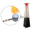 MENSI Outdoor Propane LP Gas Glass Tube Patio Heater Parts Porch Deck Heater Steel Repalcement Infrared Ceramic Burner with Orifice Kit 42000 BTU