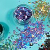 Moon Glitter Holographic Glitter Shapes 100% Cosmetic Glitter for Face, Body, Nails, Hair and Lips - 0.10oz - Silver