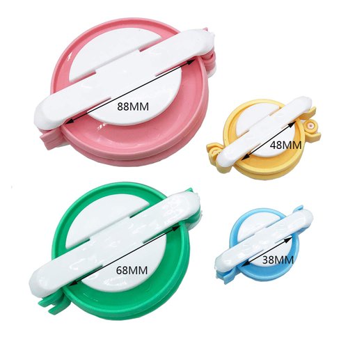 Wayion Pom Pom Maker Art DIY 4 Size Fluff Ball Bobble Weaver Needle Craft Knitting Wool Tool Kit with a Thread Cutter Scissors