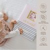 Pearhead Hello Baby First 5 Years Memory Book, Baby Girl Keepsake for New and Expectant Parents, Pregnancy And Milestone Journal, Pink