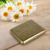 YHOUSE Cigarette Case - Retro Metal Cigarette Box Double Sided Spring Clip Open Pocket Holder for 20 Cigarettes (Golden)