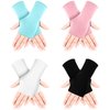 Bememo Fingerless Gloves Women UV Protection Gloves Wrist Length Cotton Gloves Sun Block Driving Gloves Unisex (Bright Colors,Wrist Length)